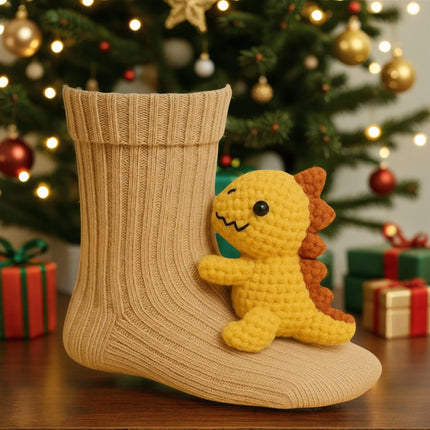 1 Pair New 3D Knit Animal Socks Dinasour Cartoon Embroidered Socks Animal Funny Socks for Women Teens Kids Home Legs Warme