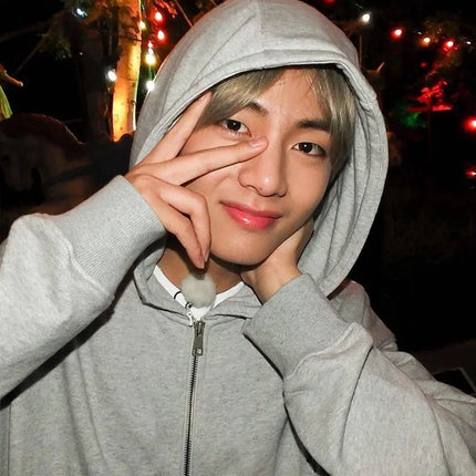 kpop Y2K cartoon Love Grey Hoodies Pullover Zipper Woman mark clothing y2k streetwear loose fashion Sweatshirts cardigan jacket