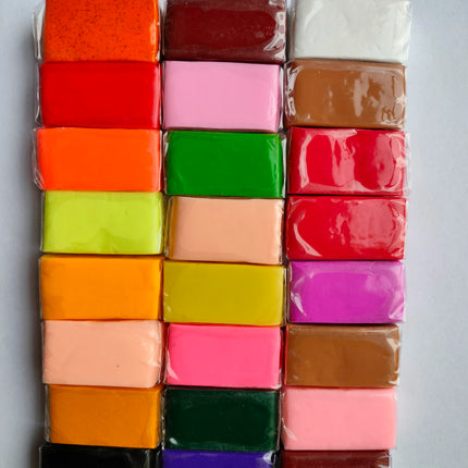 Prism&Pro 24 Colors 10g  Small Block Art Craft Fimo Polymer Clay Plasticene Modeling Clay For Kids Sculptural Oven Bake Clay