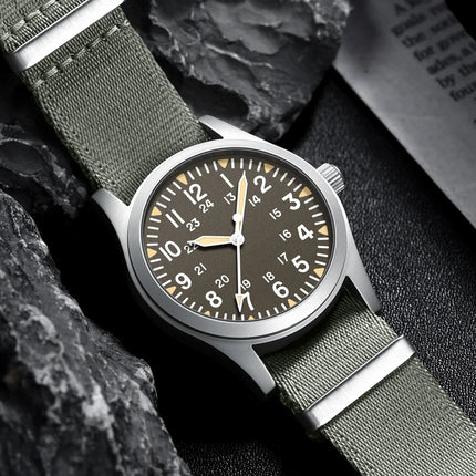 MILITREK 2025 New Men Quartz Watch VH31 37mm Military Waterproof 100M Sapphire Glass Luminous Stainless Steel Reloj Hombre