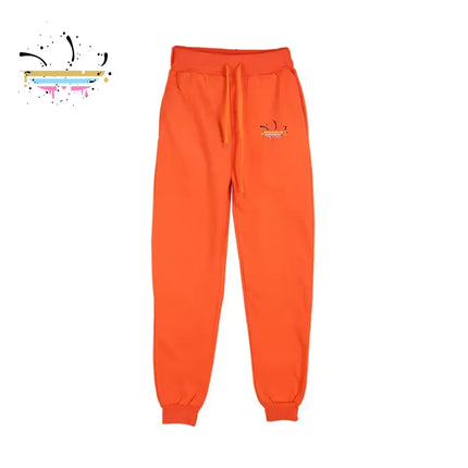 Men‘s Casual Ink printing Sports Pants Running Workout Jogging Warm Fleece Trousers Couple Solid Outdoors Sweatpants Streetwear
