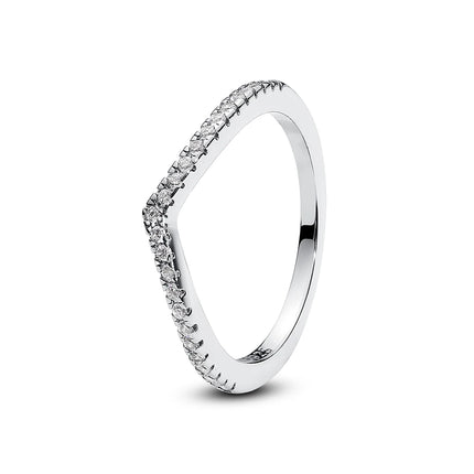 925 Sterling Silver Rings For Women Original Crown Love Heart Wishbone Engagement Wedding Rose Gold Crystal Ring Luxury Jewelry