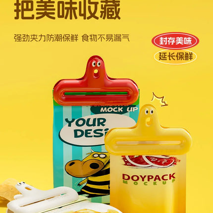 Caterpillar sealing clip moisture-proof snack clip kitchen sealing fixing clip multifunctional household clip fresh-keeping seal