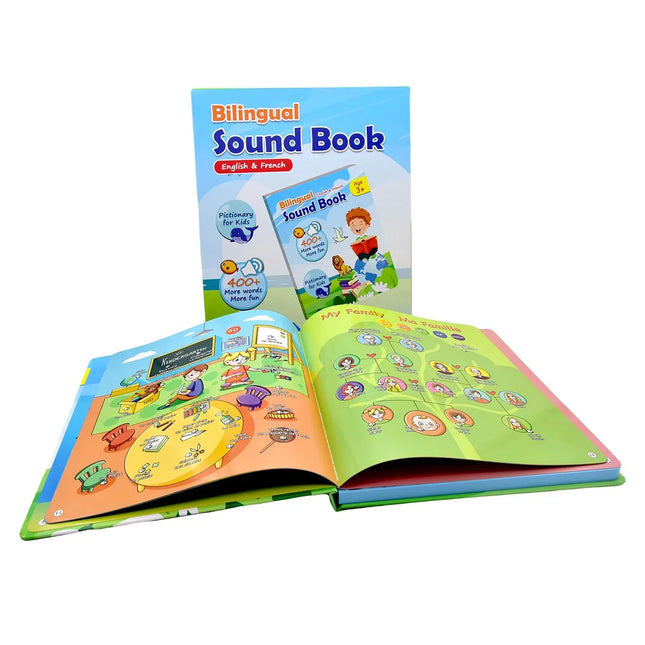 French English Bilingual Sound Book Learning Machine Touch Electronic Books French English Kids E Book Talking Educational Toy