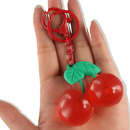 Keys Accessories Cherry Acrylic Keychain Backpack Decor Portable Cherry Bag Hanging Fruits Red Red Cherry Pendant Birthday Gift