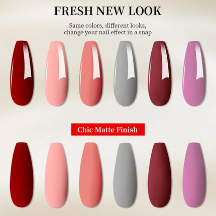 RS NAIL 12g Russian Matte Top Coat Non-stick Powder Frosted Top Coat Soak Off UV LED Nail Varnish Nail Art Base Top Function Gel