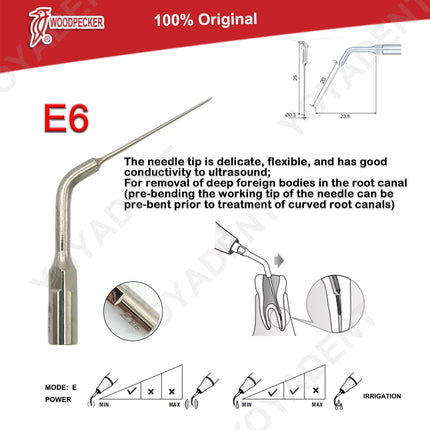 Woodpecker Tips DTE Dental Ultrasonic Endo Scaler Tips Scaling Tips Fit EMS UDS NSK SATELEC Scaler Handpiece Dentistry Tools