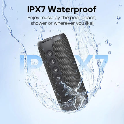 Tribit StormBox 2 Portable Bluetooth Speaker 34W Powerful Sound 360° Surround IPX7 Waterproof, 24-Hour Playtime for Camping