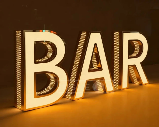 Custom Business Sign 3D Logo LED Light Business Label Advertising Shop Signs Luminous Acrylic Signboard