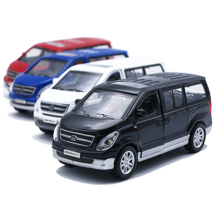 1:32 Hyundai H-1 Grand Starex MPV Alloy Car Model Diecast Metal Toy Car Model High Simulation Sound and Light Childrens Toy Gift