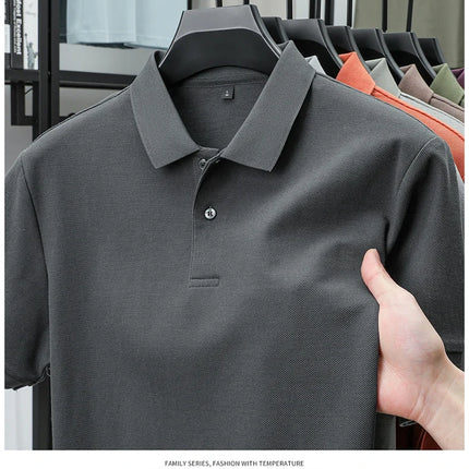 Men's 100% Cotton Polo Shirt - Summer Casual Breathable Tee, 19 Colors, Ideal for Golf and Sports, Business Casual, Silk-Like Finish