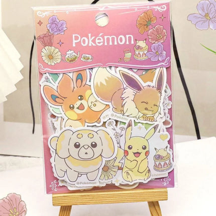 Genuine Pokemon Dazzling Stickers Cartoon Pikachu Toys Decals For Scrapbooks Diary Water Mugs Phones Decor Sticker Girls Gifts