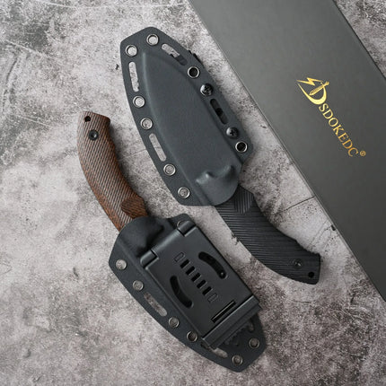 SDOKEDC Fixed Blade Knife DC53 Steel G10 / Material Handle, Outdoor Camping Hunting Survival EDC Hand Tool with Sheath