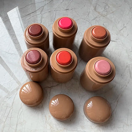 6 Colors Makeup Cheek Blush Cream Blusher Stick Lip Gloss Phone Case For iPhone Toast SALTY TAN Raspberry Espresso Lipstick INS
