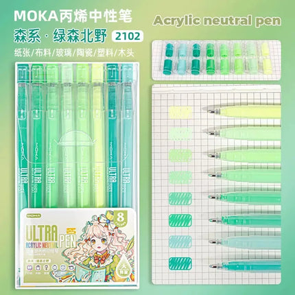 150/6 Colors Colors Large Capacity Acrylic Gel Pen 1.0mm Painting Drawing Student Writing Pen Office School Supplies Stationery