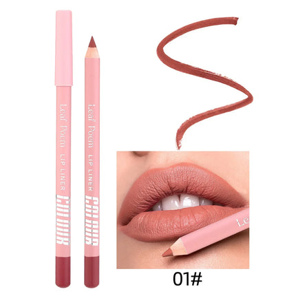 Lipstick Lipliner Pen Set Matte Velvet Lip Liner Pencil Contour Makeup Sexy Red Lip Stick Long Lasting Cosmetics