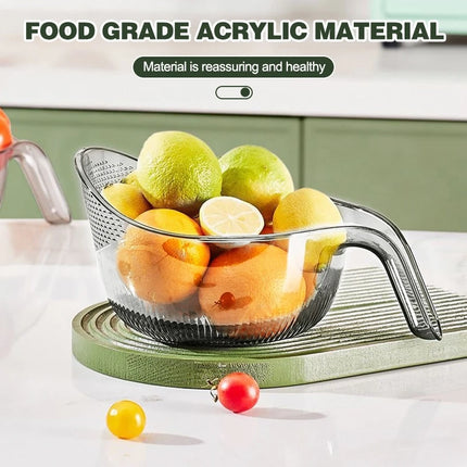 1PCS Multifunctional Rice Rinser Bowl Drainer Scoop Water Filter Cup Plastic Material For Washing Fruits Vegetables Draining