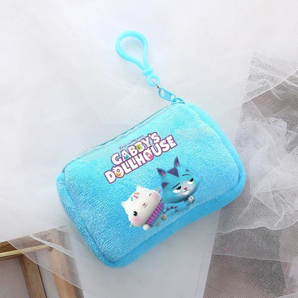 Kawaii Gabby Dollhouse Coin Purse Cute Anime Cat Headset Mini Bag Child Birthday Gifts Keychain Pendant Bags Cartoon Girl Wallet