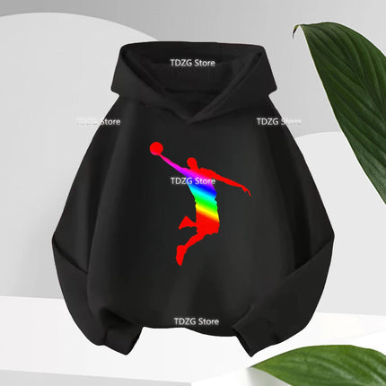Autumn Brand Pattern Print Fleece Children Hoodie Kid Boys Girl Clothes Sport Fashion Long Sleeve Hooded Sweatshirt Pullover Top