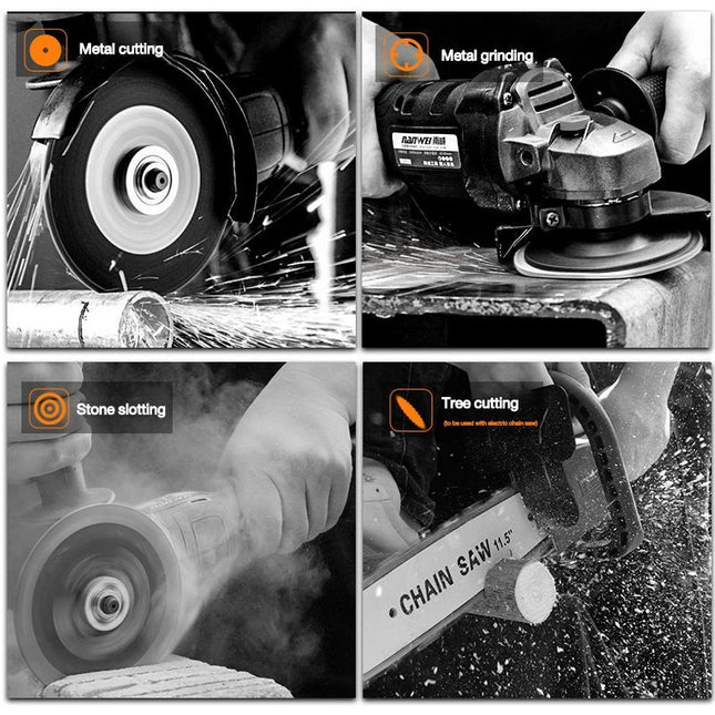 Brushless Electric Angle Grinder/Sander 8,500 rpm WITH 2 48V Lithium Batteries and 10 Saw Blades