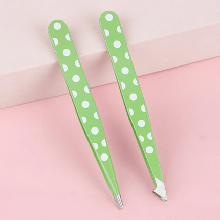 Mini Hair Removal Tweezers Stainless Steel Eyebrow Tweezers Pink Point White Tip Point Face Harmless Makeup Beauty Tool