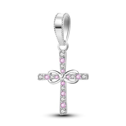 925 sterling silver wings Sister Cross pendant charms fit original 4mm Aperture bracelet charm beads necklace Diy female jewelry