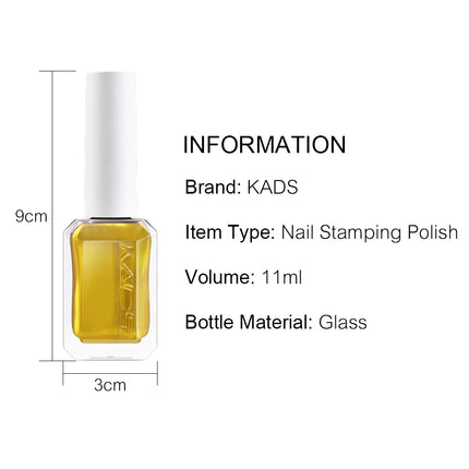 11ml Nail Stamping Polish Set Gold Silver Black White Nail Art Printing Varnish for Nail Stamp Plate Design Manicure Paint Oil