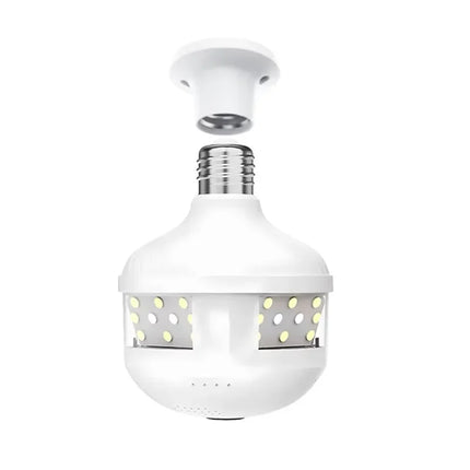 V380 Pro 6MP WiFi E27 Bulb Security Spotlight Camera Full Color Night Vision Two-Way Voice 360° Panoramic Surveillance Camera