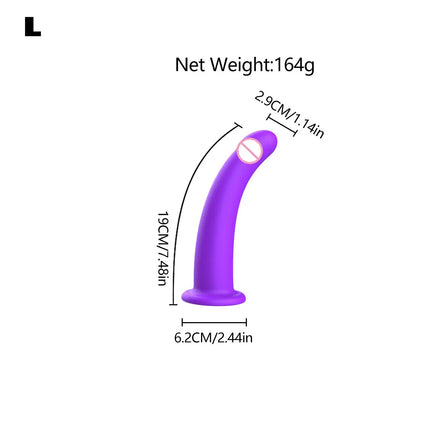 Silicone Anus plug with Strong Suction Cup, Smooth Curve Prostate Massager for Men, Flexible G-Spot & Sphincter Stimulator Toy