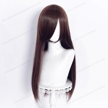 60cm Long Straight Cosplay Synthetic Wig With Bangs Golden Yellow Green Blonde Purple Heat Resistant Hair Anime Wigs + Wig Cap