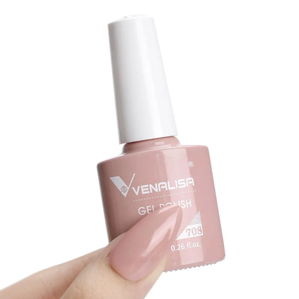 #758 Milky White Venalisa Nail Gel Polish Pearl Color Fall Nails TPO Free Long Wear Diamond Top Soak Off UV LED Gel Nail 7.5ml
