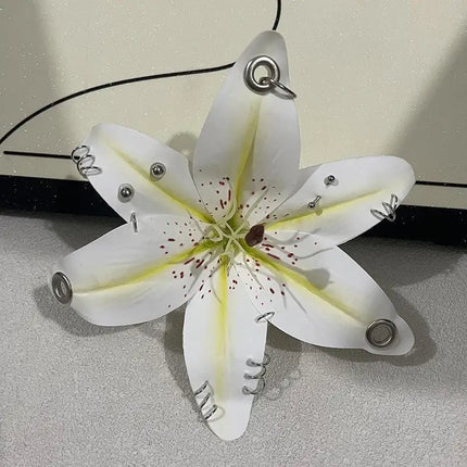 Exquisite Phalaenopsis Orchid Lily Keychain Creative Simulation Flower Bag Pendant Fashion Backpack Decoration Accessories Gifts