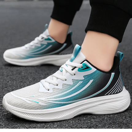 Men's Running Shoes Breathable Mesh Comfortable Sports Sneakers Soft Bottom Non-Slip Lightweight Footwear for Running