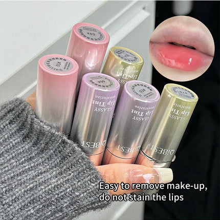 QIBEST Watery Mirror Lip Gloss Long-lasting Moisturizing Easy Wearing Water Glass Lip Glaze Hydrating Sexy Red Lip Tint Makeup