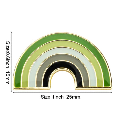Aromantic Pride Flag Lapel pin badges for clothes Pin badges safety pin brooch XY0463-1