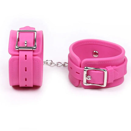 Silicone handcuffs sex game bondage restraints bdsm set adult sex toys for couples fetish hand cuffs sexy shop sextools