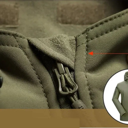 Military Shark Skin Soft Shell Jackets Men Tactical Windproof Waterproof Jacket Men Army Combat Jackets Mens Hooded Bomber Coats