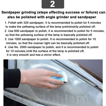 Headlight Repair Spray for Car Refurbishment Anti-Oxidation Coating Car Lamp Polishing Agent Scratch Restoration Dirt Clean