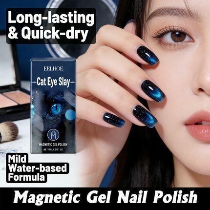Blue Black Nail Polish Effectively Forms Tough Surface Protective Film Scratch-Resistant Quick-Dry Mild Water-Based Nail Polish