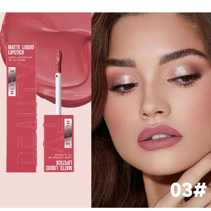 6 Colors Nude Matte Lip Gloss Waterproof Lasting Lipstick Not Fading Sexy Nude Red Pink Velvet Liquid Lipsticks Makeup Cosmetic