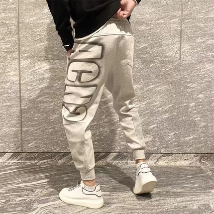 Men's Clothing Autumn Winter Trendy Letter Print Sports Joggers Harem Pants Y2K Vintage Casual Streetwear Sweatpants Pantalones
