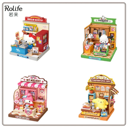 New Rolife Sanrio Dreamland Super Cute Diary Series DIY Handmade Music Box Surprise Assembly Toy Gift Original in Stock