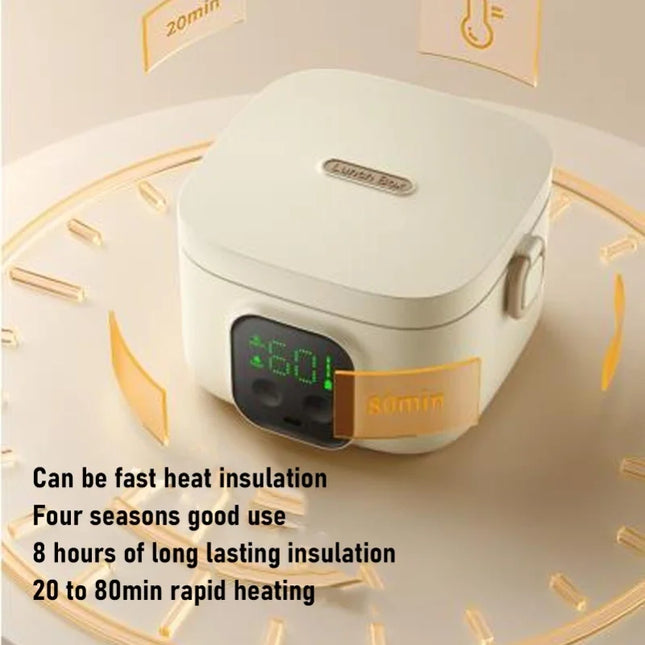 Wireless Electric Lunch Box 30W 304 Stainless Steel USB Fast Heating Insulated Food Box Portable Lunch Warmer For Home Office