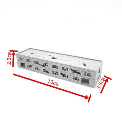 1:300 Assembled Building Model Scene Battle Damage Urban Street House High-Rise Viaduct
