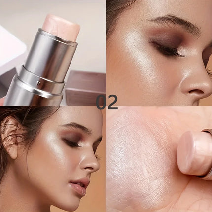Waterproof Brighten Face Highlighter Blush Stick Makeup Glitter Corrector Contour Illuminator Shimmer Rouge Stick Cream Cosmetic
