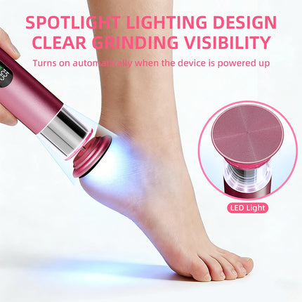 New Electric Foot File Callus Remover 2 in 1 Rechargeable Foot File & Nail Pedicure Tool, gift 60PCS Replaceable Sandpaper Discs