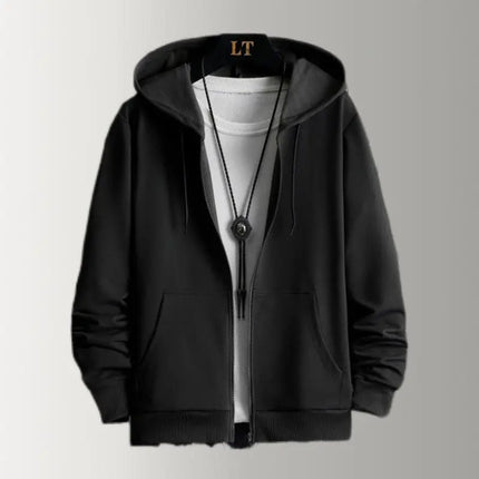 2025 Winter Windproof Hoodie - Men's Sherpa Lined Sweatshirt Thermal Zip Up Outerwear Streetwear S-5XL