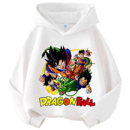2026 Dragon Ball Chibi Characters Kids Hoodie 100-160 Size 3-12 Years Boys Casual Sporty Children's Sweatshirt