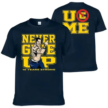 John Cena Wrestling T-shirt for men, summer sports T-shirts for outdoor activities, casual unisex T-shirts with round neck, shor