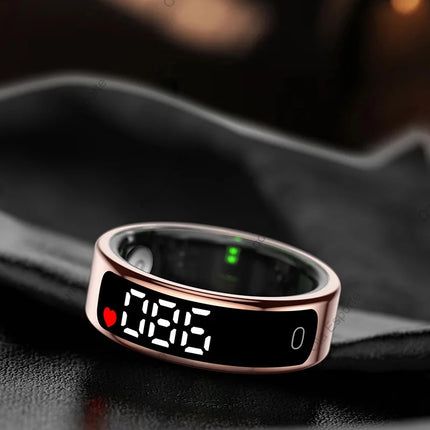 2026 Smart Ring with Display Screen and Touch, Wireless Charging Case,Health Manager,5ATM Waterproof For Men Women R13 Smartring